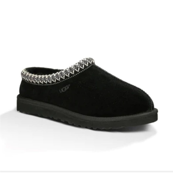 NWT UGG Women’s Tasman black Suede and Shearling Slippers. - Picture 2 of 4